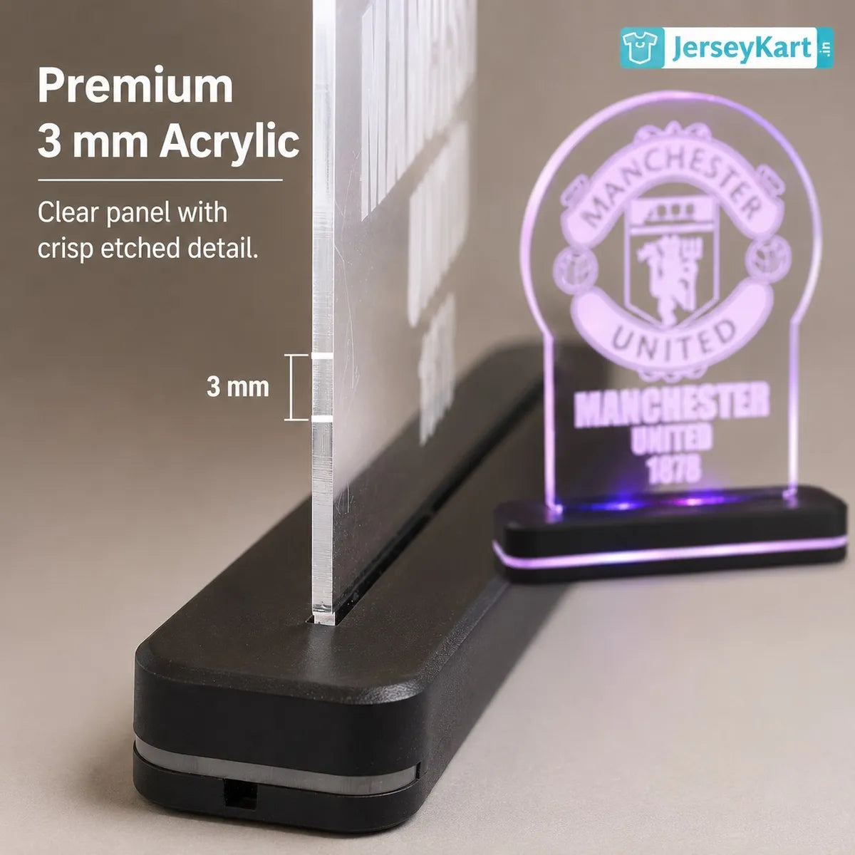 MNU 1878 Football Crest LED Acrylic Table Lamp