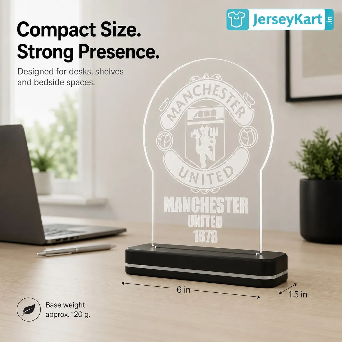 MNU 1878 Football Crest LED Acrylic Table Lamp