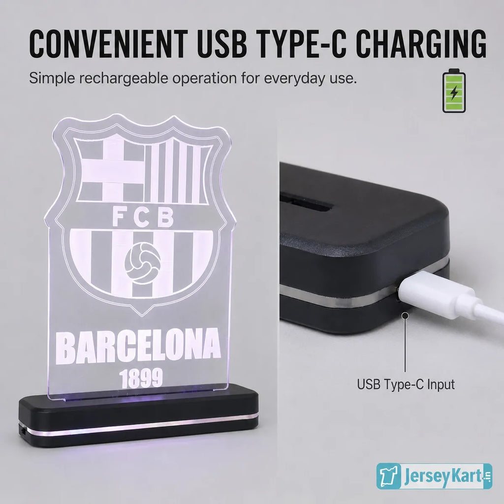 Barca 1899 Football Crest LED Acrylic Table Lamp