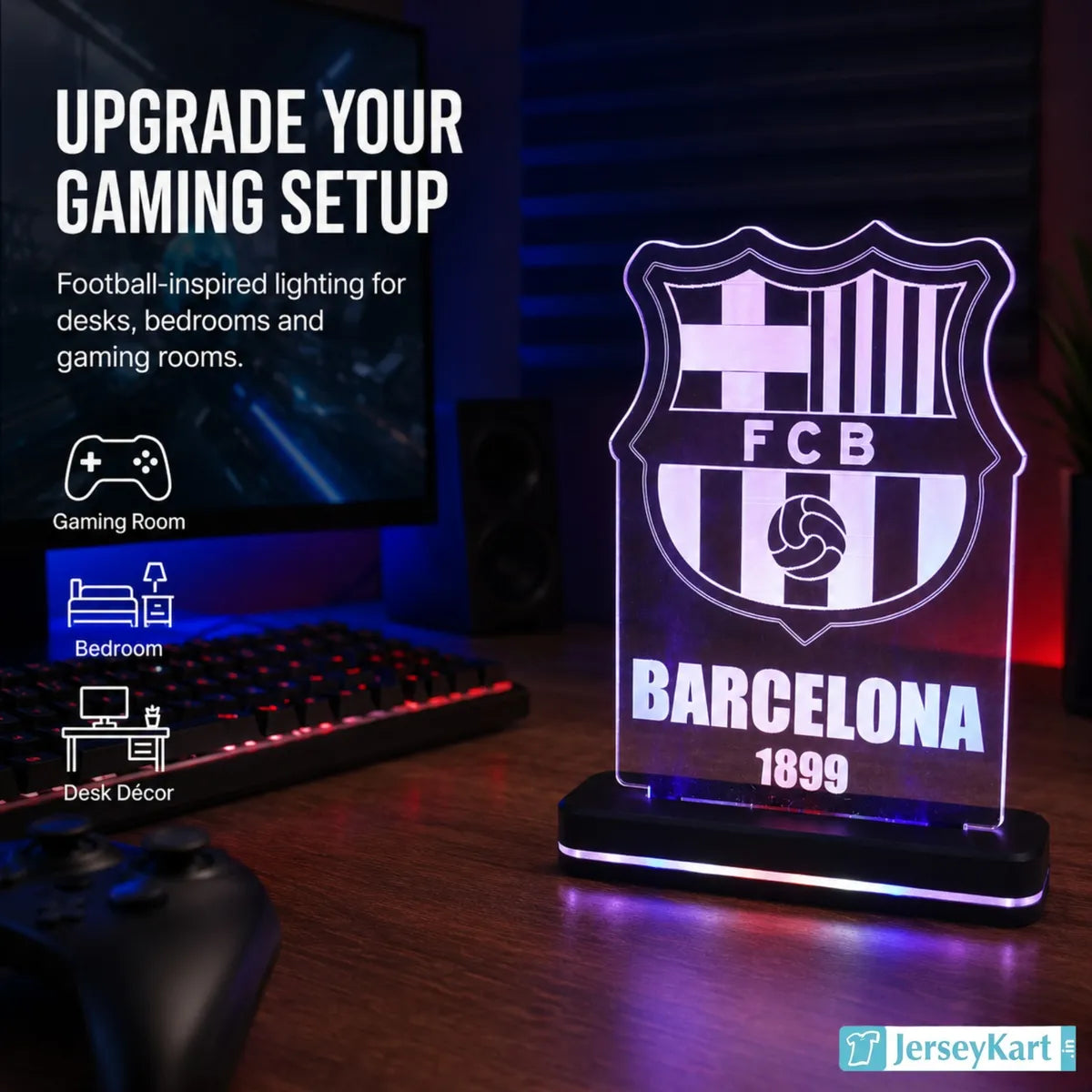 Barca 1899 Football Crest LED Acrylic Table Lamp