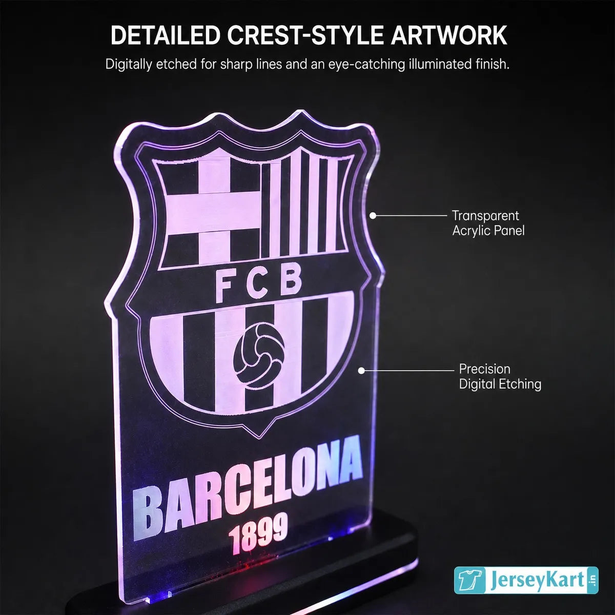 Barca 1899 Football Crest LED Acrylic Table Lamp