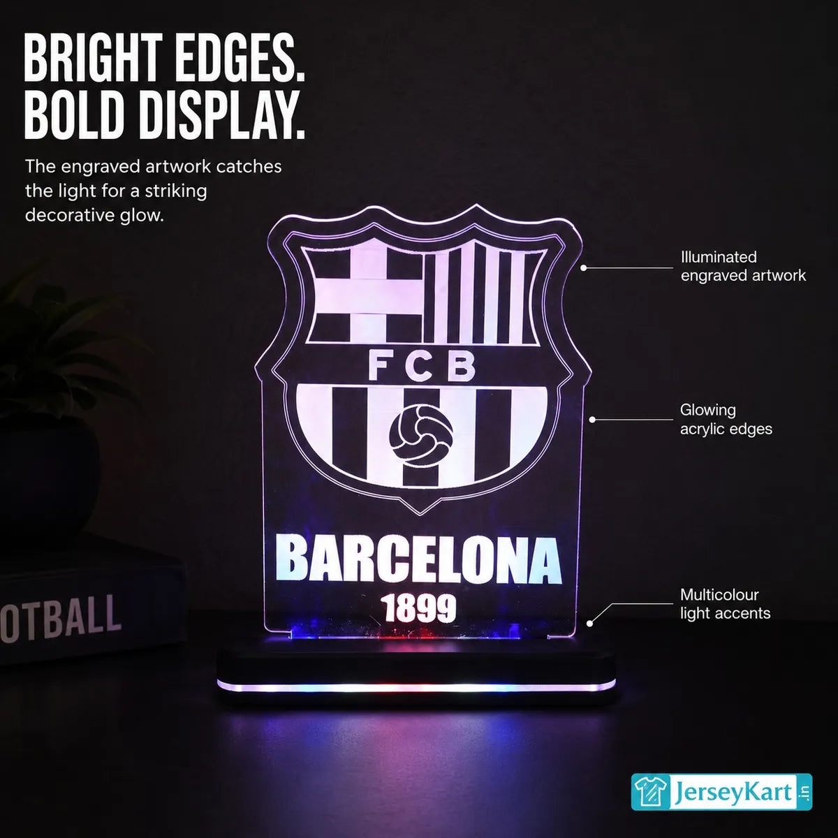 Barca 1899 Football Crest LED Acrylic Table Lamp
