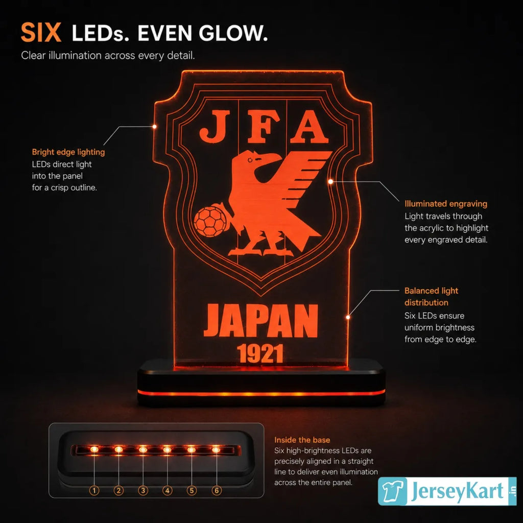JPN 1921 Football Crest LED Acrylic Table Lamp