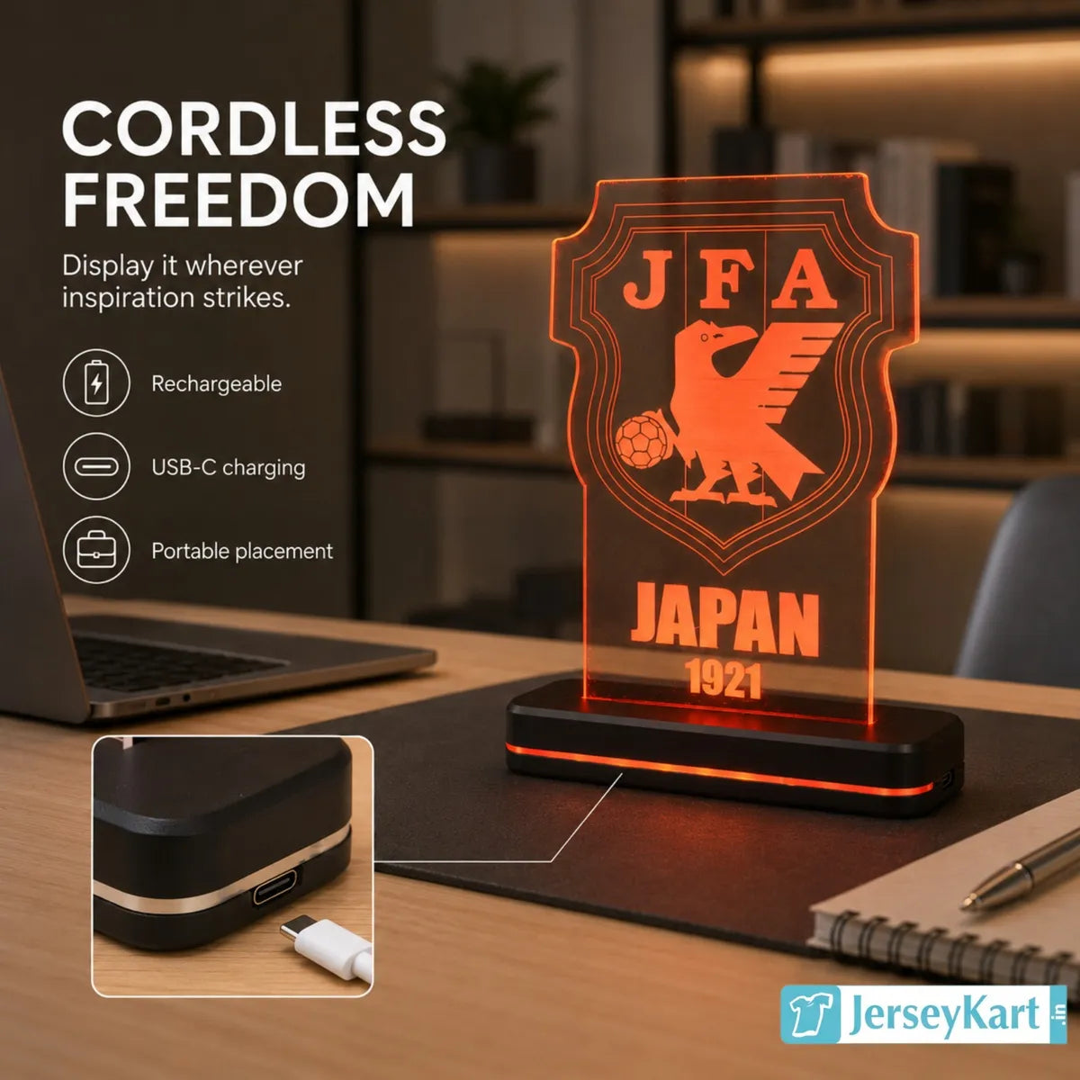 JPN 1921 Football Crest LED Acrylic Table Lamp
