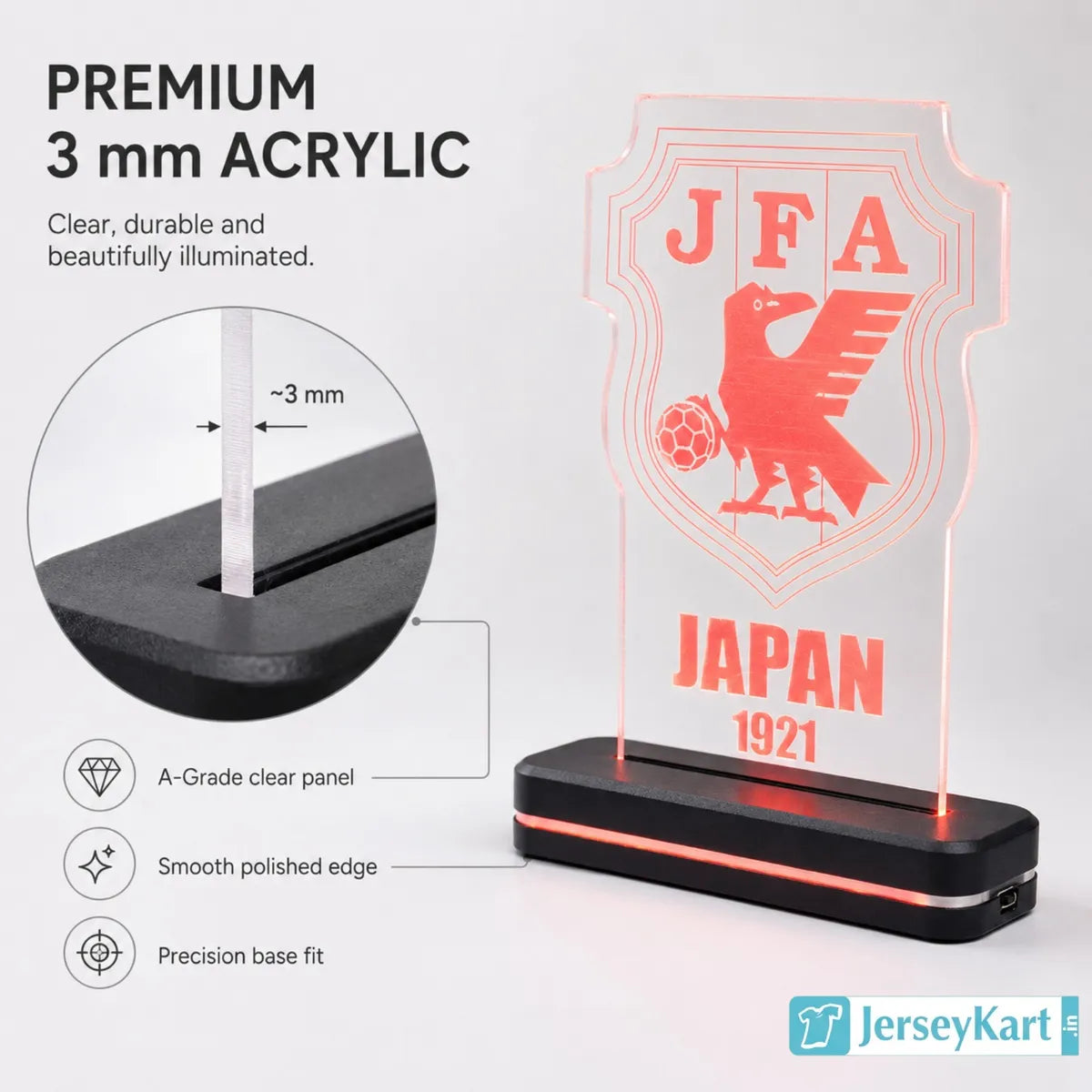 JPN 1921 Football Crest LED Acrylic Table Lamp