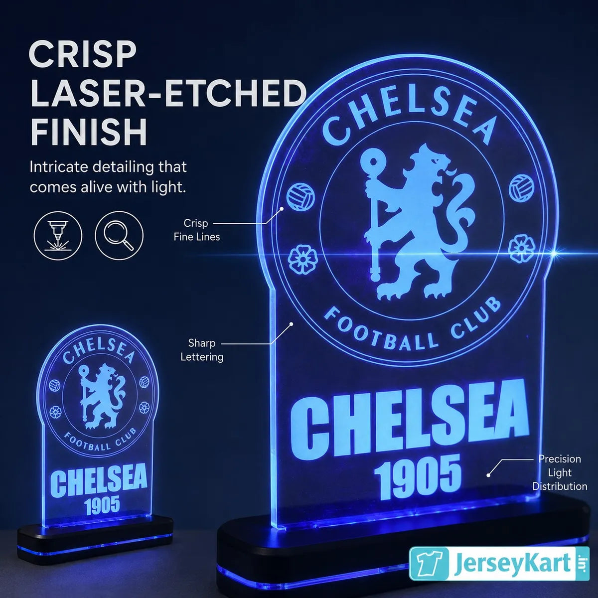 Chels Football Crest LED Acrylic Table Lamp