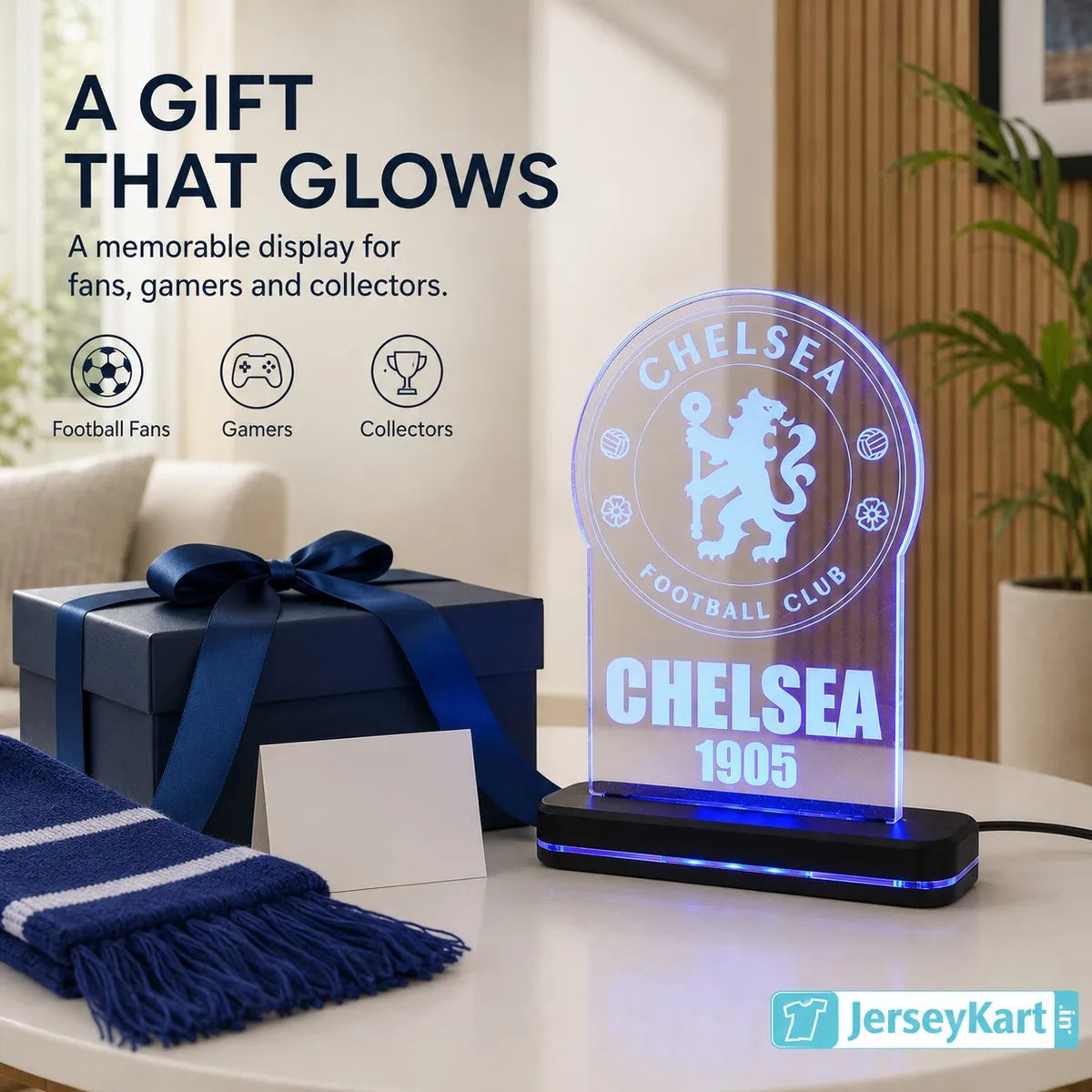 Chels Football Crest LED Acrylic Table Lamp