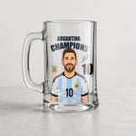 ARG Messi Edition Glass Mug | Sports Gift for Soccer Lovers