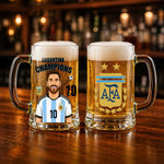 ARG Messi Edition Glass Mug | Sports Gift for Soccer Lovers