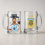 ARG Messi Edition Glass Mug | Sports Gift for Soccer Lovers