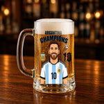 ARG Messi Edition Glass Mug | Sports Gift for Soccer Lovers