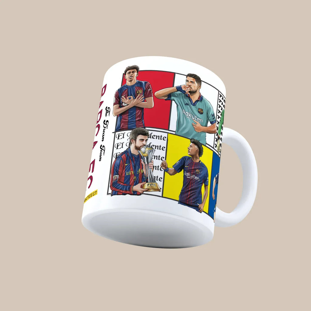 Barca FC Dream Team 3D Doodle Art Mug