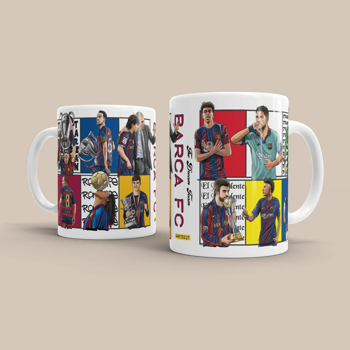 Barca FC Dream Team 3D Doodle Art Mug