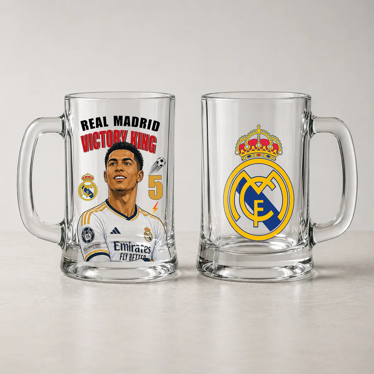 Bellingham Edition Glass Mug | Sports Gift for Soccer Lovers