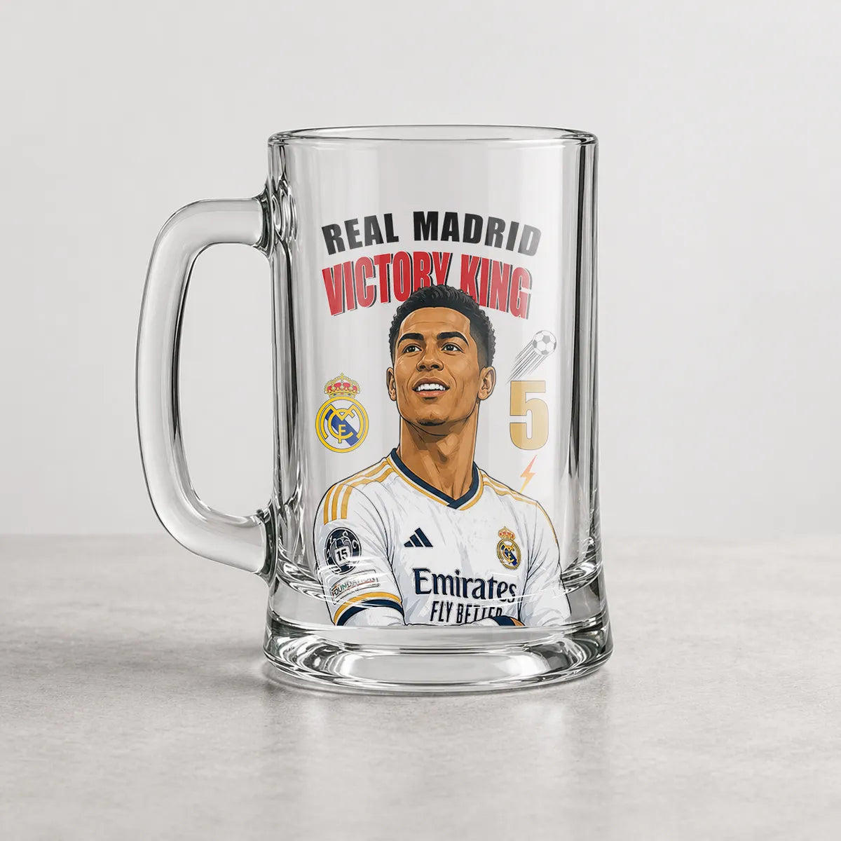 Bellingham Edition Glass Mug | Sports Gift for Soccer Lovers