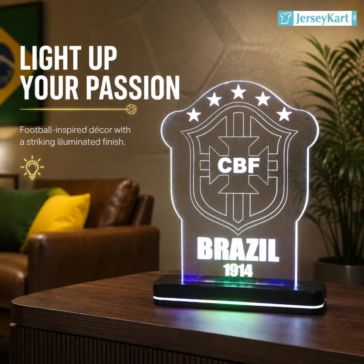 BRZ 1914 Football Crest LED Acrylic Table Lamp