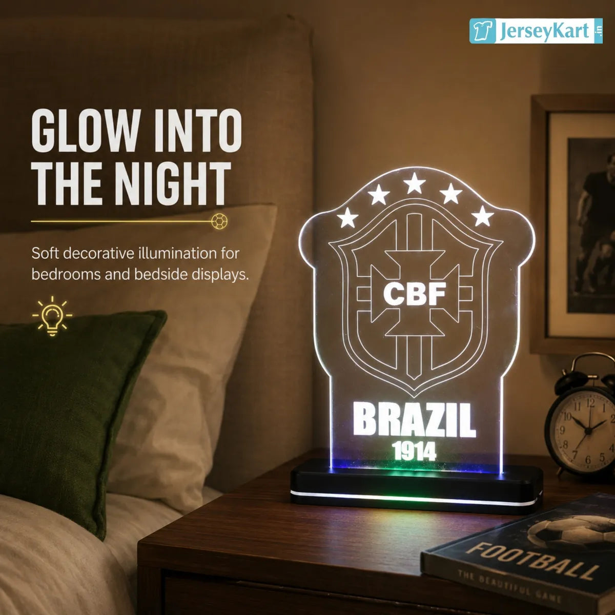 BRZ 1914 Football Crest LED Acrylic Table Lamp