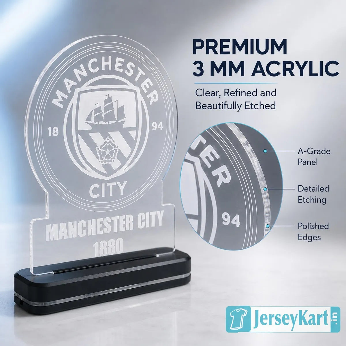 MNC 1880 Football Crest LED Acrylic Table Lamp