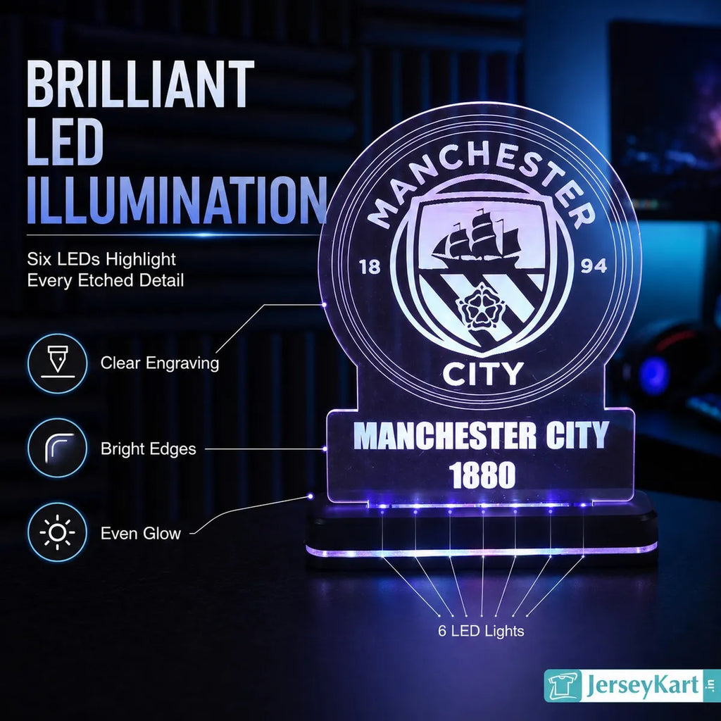 MNC 1880 Football Crest LED Acrylic Table Lamp