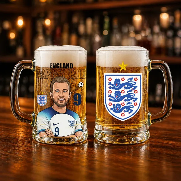 Harry Kane Edition Glass Mug | Sports Gift for Soccer Lovers