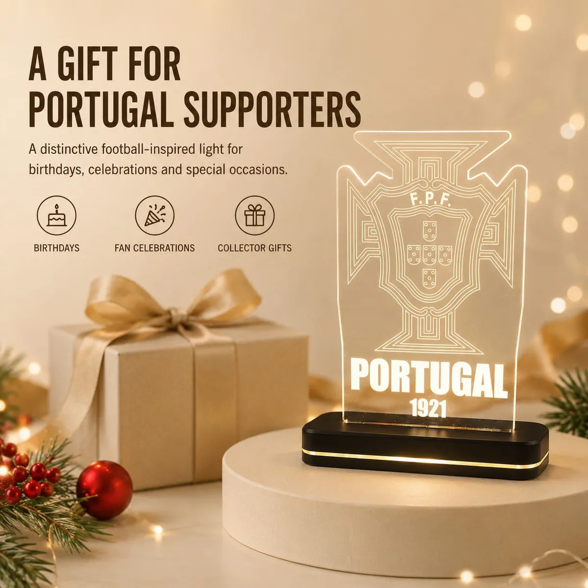 POR 1921 Football Crest LED Acrylic Table Lamp