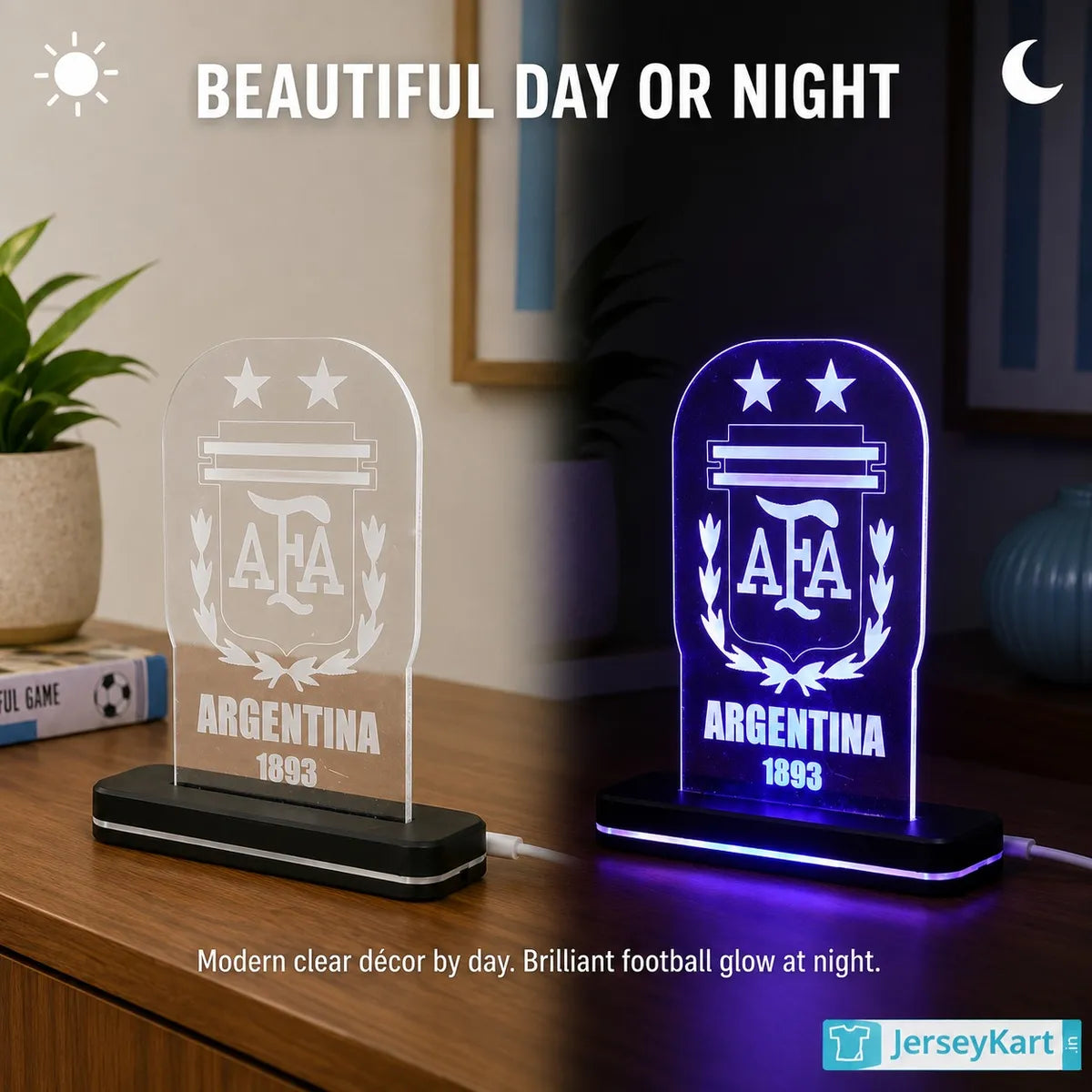 ARG 1893 Football Crest LED Acrylic Table Lamp