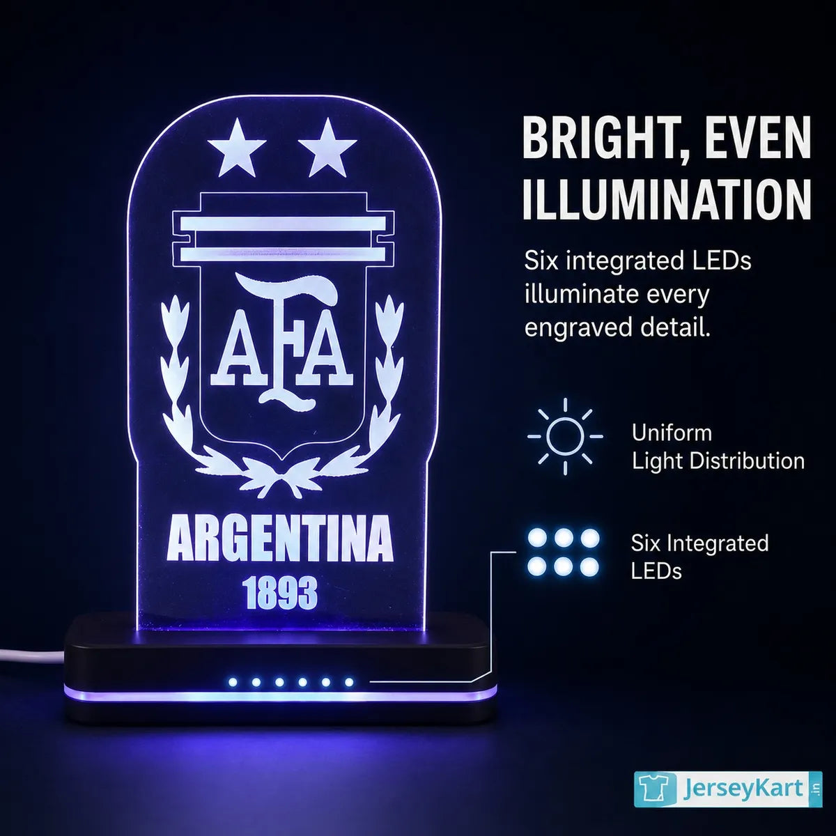 ARG 1893 Football Crest LED Acrylic Table Lamp