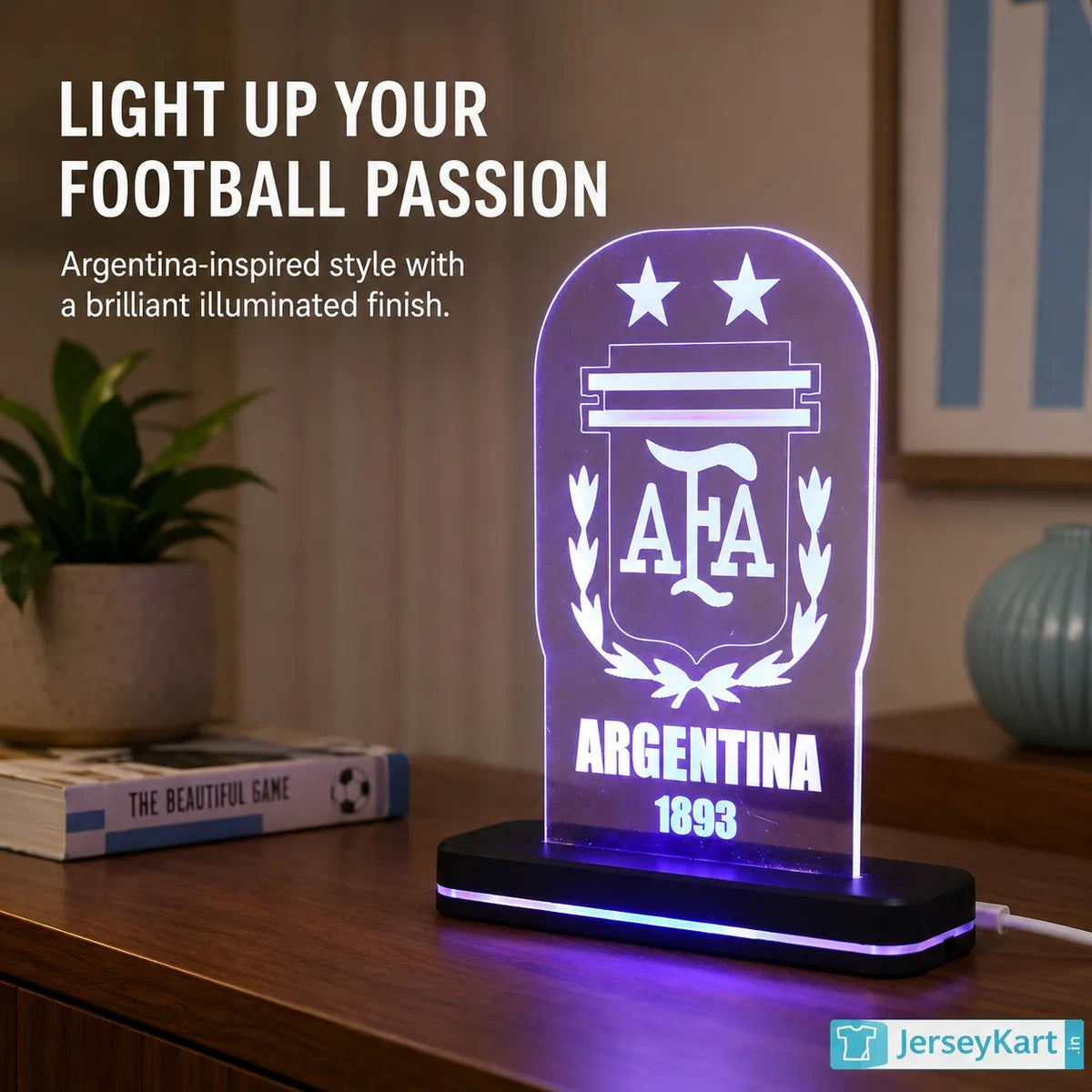 ARG 1893 Football Crest LED Acrylic Table Lamp