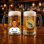 Mbappe Edition Glass Mug | Sports Gift for Soccer Lovers