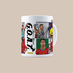 Messi vs Ronaldo GOAT Football Moments 3D Doodle Art Mug