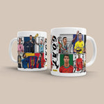 Messi vs Ronaldo GOAT Football Moments 3D Doodle Art Mug