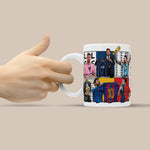 Messi vs Ronaldo GOAT Football Moments 3D Doodle Art Mug