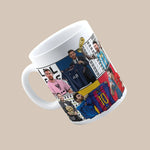 Messi vs Ronaldo GOAT Football Moments 3D Doodle Art Mug