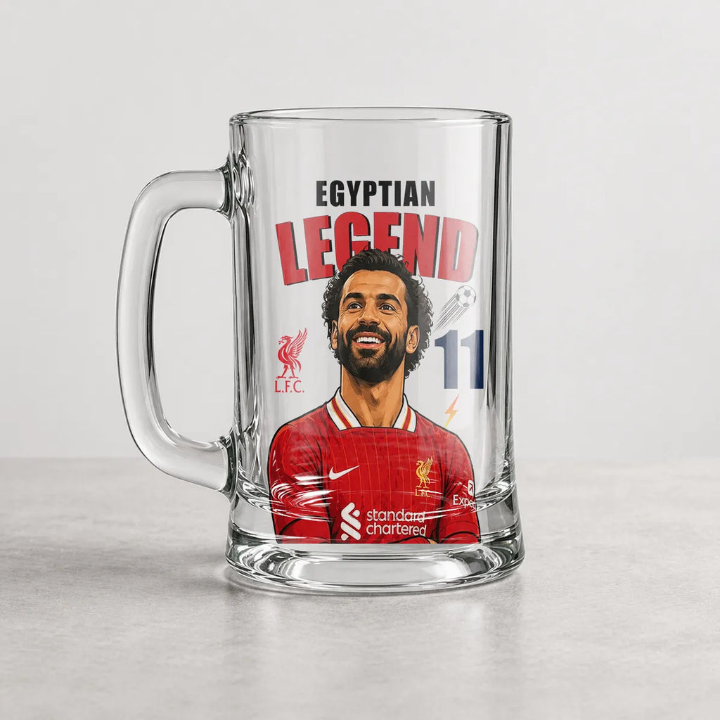 Mohamed Salah Edition Glass Mug | Sports Gift for Soccer Lovers