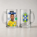 Neymar jr Edition Glass Mug | Sports Gift for Soccer Lovers