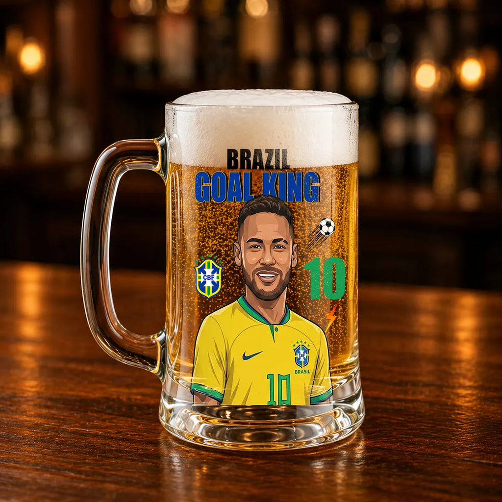 Neymar jr Edition Glass Mug | Sports Gift for Soccer Lovers