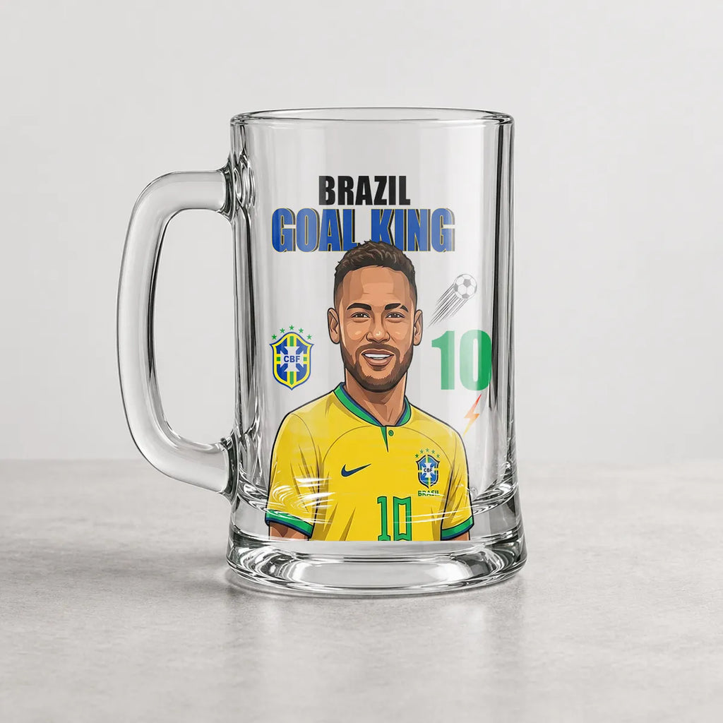 Neymar jr Edition Glass Mug | Sports Gift for Soccer Lovers