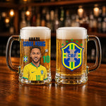 Neymar jr Edition Glass Mug | Sports Gift for Soccer Lovers