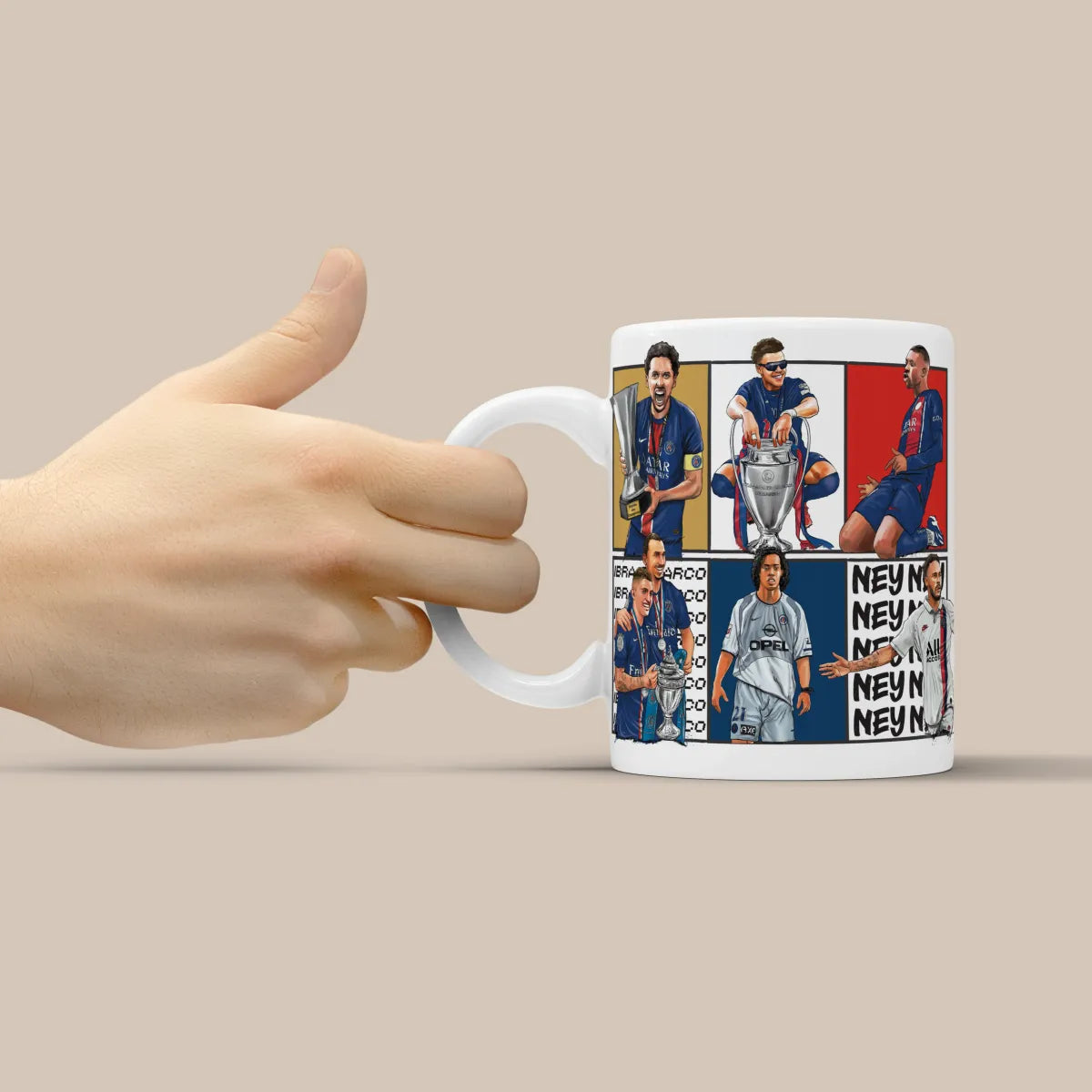 PSG Dream Team 3D Doodle Art Mug