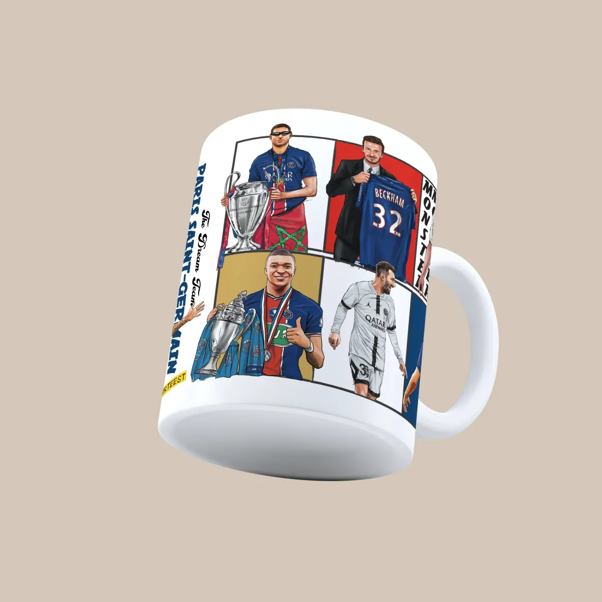 PSG Dream Team 3D Doodle Art Mug