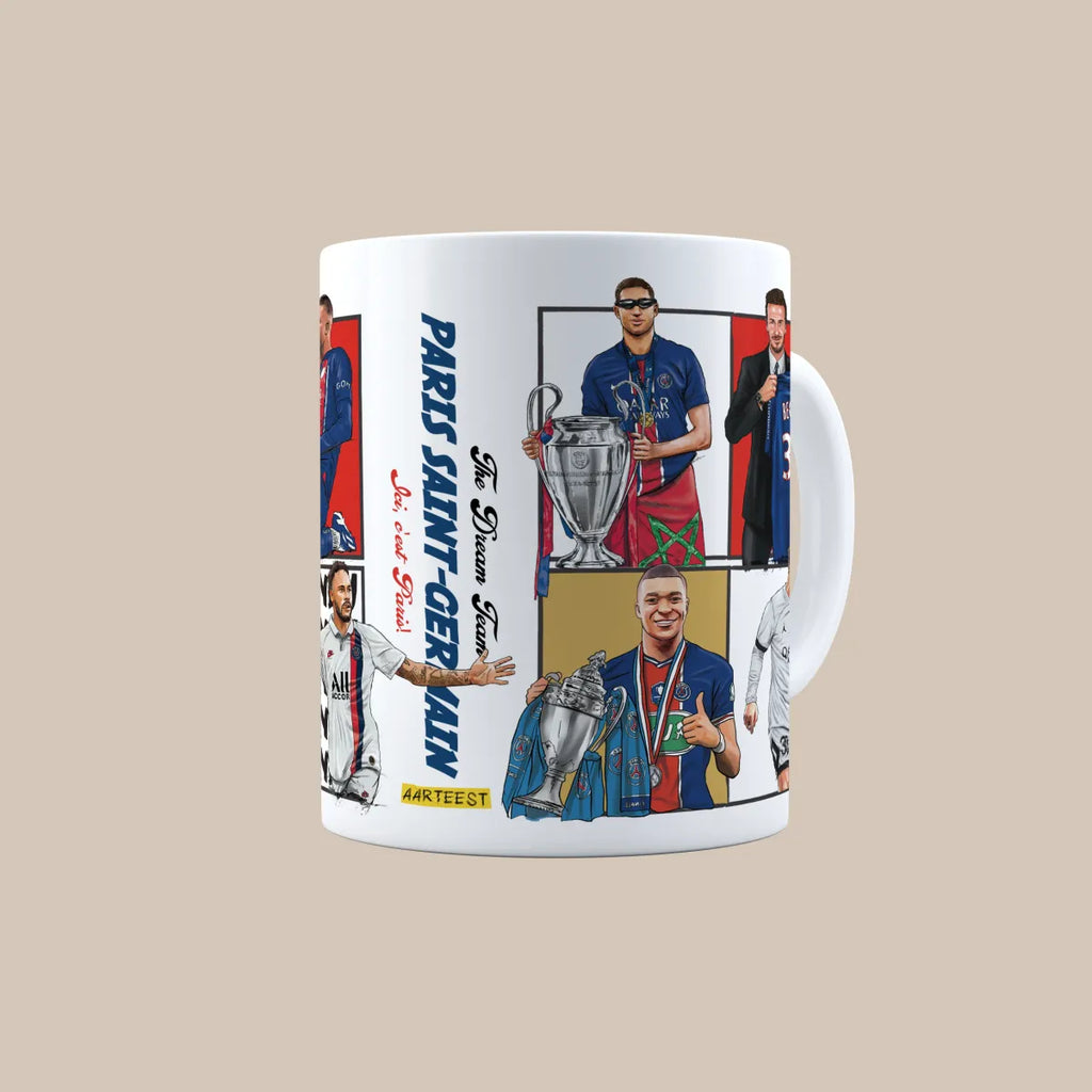 PSG Dream Team 3D Doodle Art Mug
