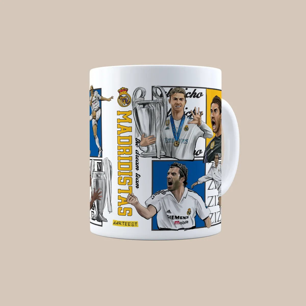 RMA FC Dream Team Legends 3D Doodle Art Mug