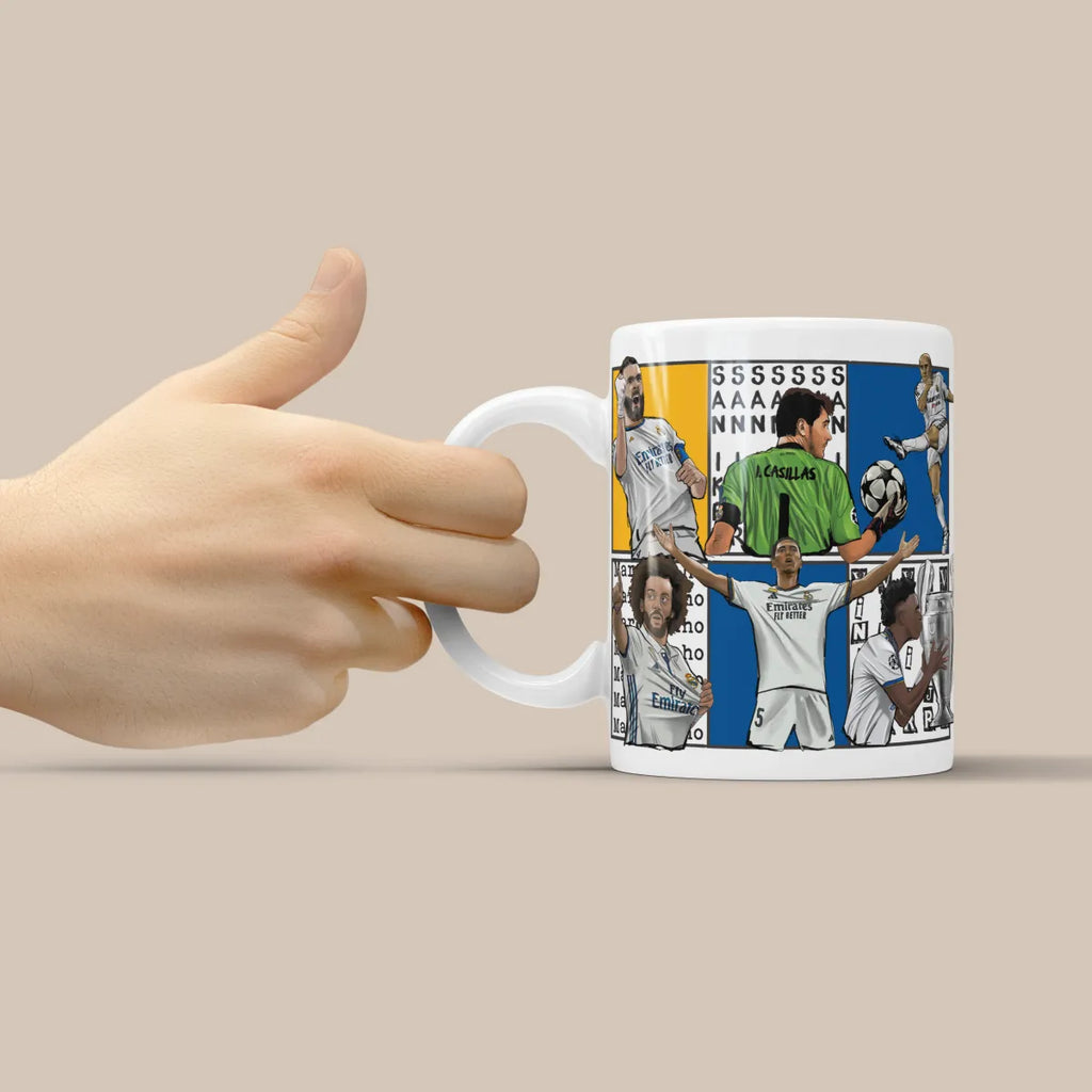 RMA FC Dream Team Legends 3D Doodle Art Mug