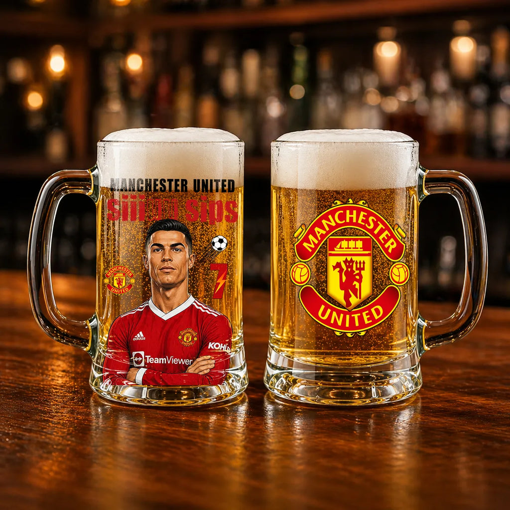 Ronaldo 7 Edition Glass Mug | Sports Gift for Soccer Lovers