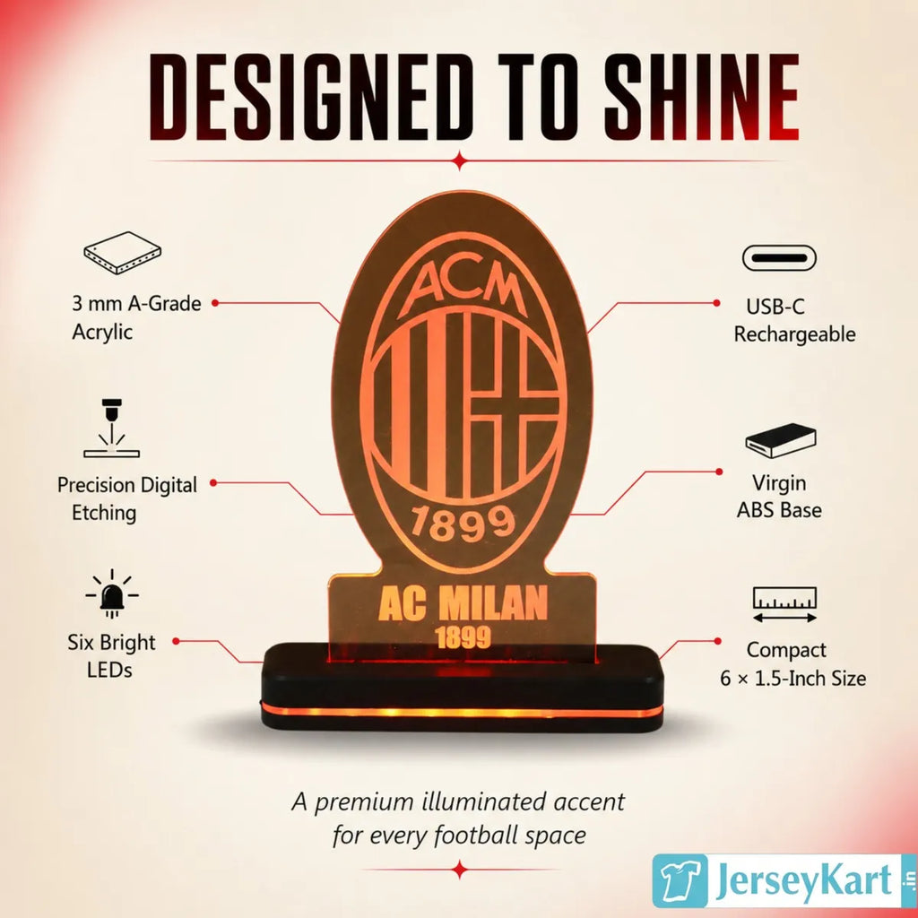 ACM 1899 Football Crest LED Acrylic Table Lamp