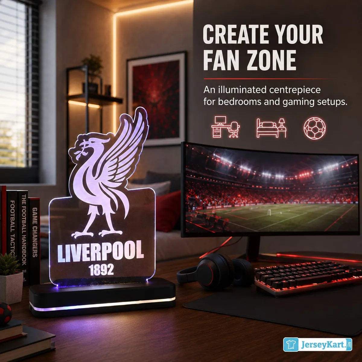 LVP 1892 Football Crest LED Acrylic Table Lamp