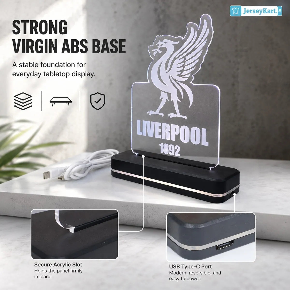 LVP 1892 Football Crest LED Acrylic Table Lamp
