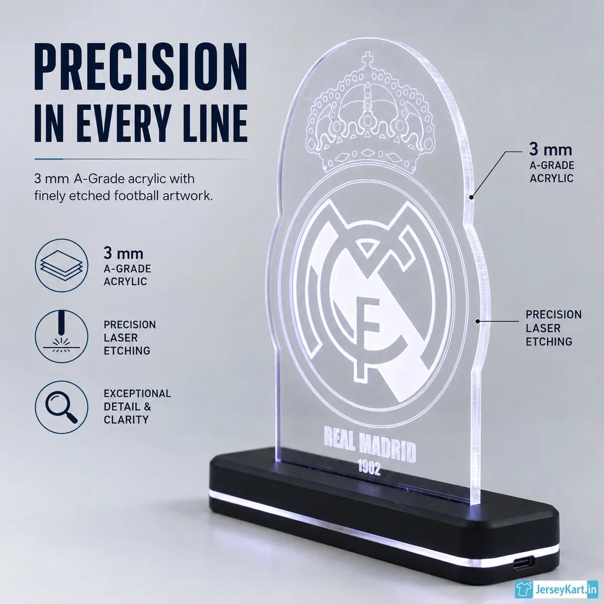 RMA LED Football Crest LED Acrylic Table Lamp