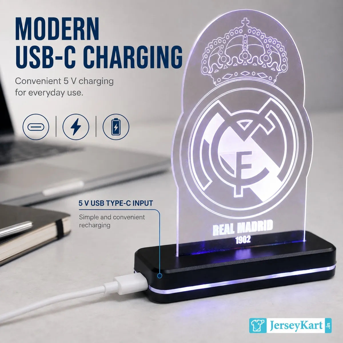 RMA LED Football Crest LED Acrylic Table Lamp