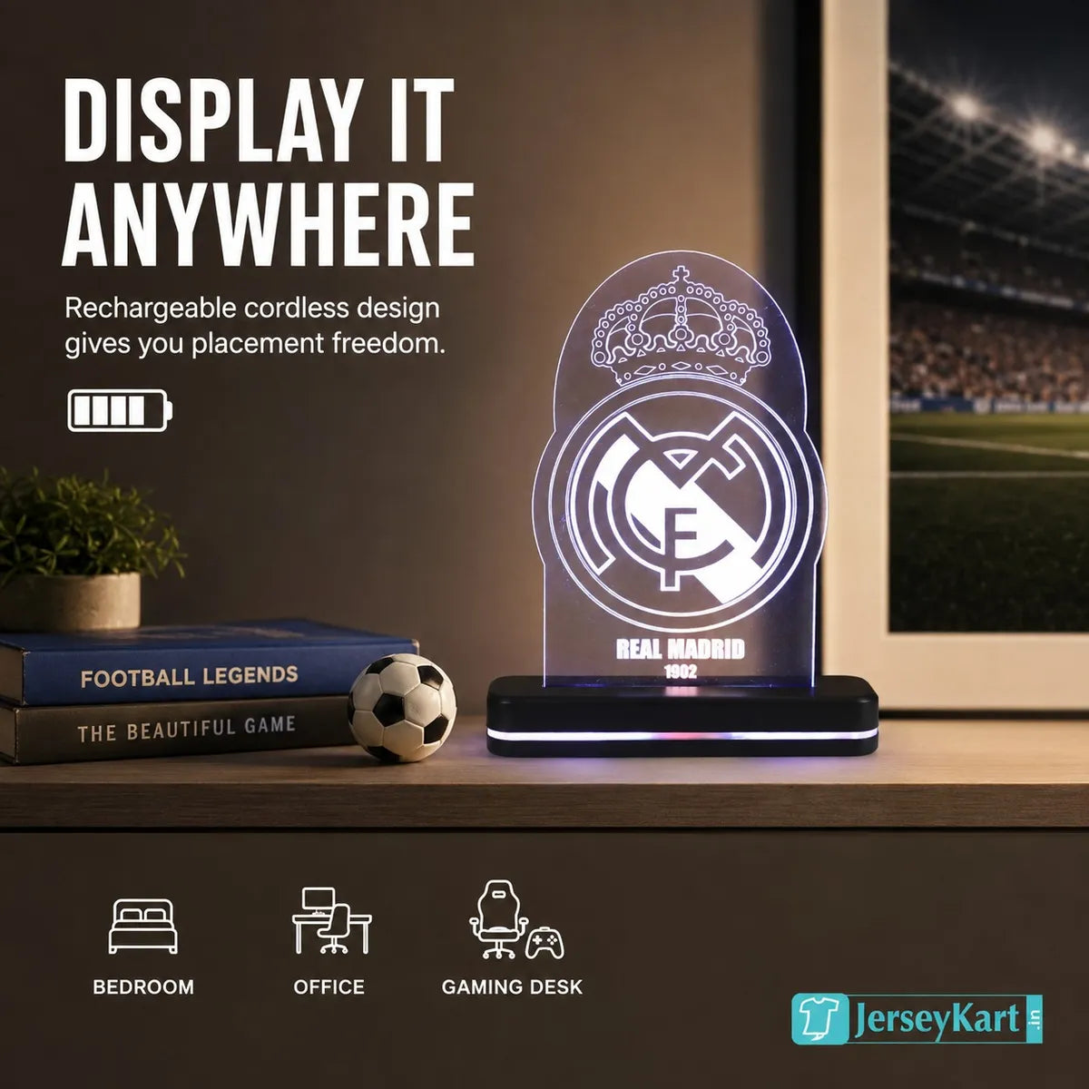 RMA LED Football Crest LED Acrylic Table Lamp